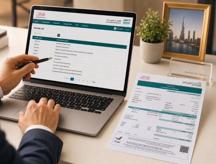 UAE trade license activity codes and business licensing process — Modest Consulting Services Dubai